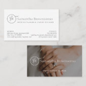 Minimal Custom Foto Diamond Ring Feinschmuck Visitenkarte (Vorne/Hinten)
