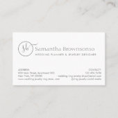 Minimal Custom Foto Diamond Ring Feinschmuck Visitenkarte (Vorderseite)