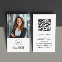 Minimal Custom Foto Logo Business Card