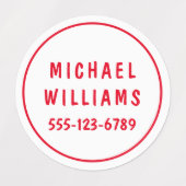 Minimal Custom Modern Personalisiert Boy Name Set Etiketten (Design 2)