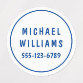 Minimal Custom Modern Personalisiert Boy Name Set Etiketten (Design 1)