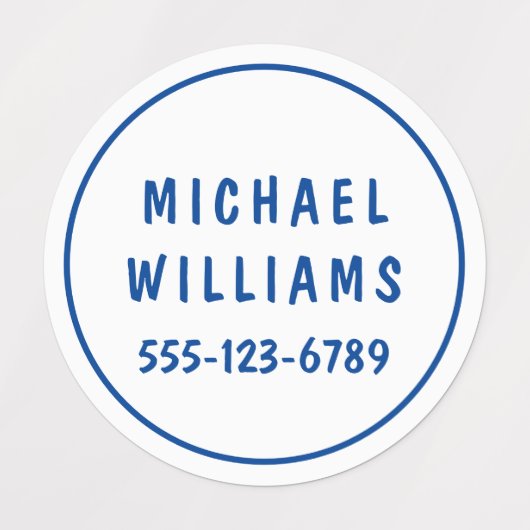 Minimal Custom Modern Personalisiert Boy Name Set Etiketten (Design 1)