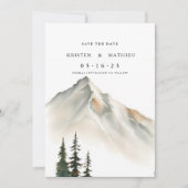 Minimal Custom Mountain Save The Date (Vorderseite)