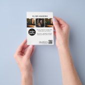Minimal Custom Photo Logo QR Code Restaurant Flyer (Gruppe)