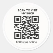 Minimal custom QR code business sticker (Vorderseite)