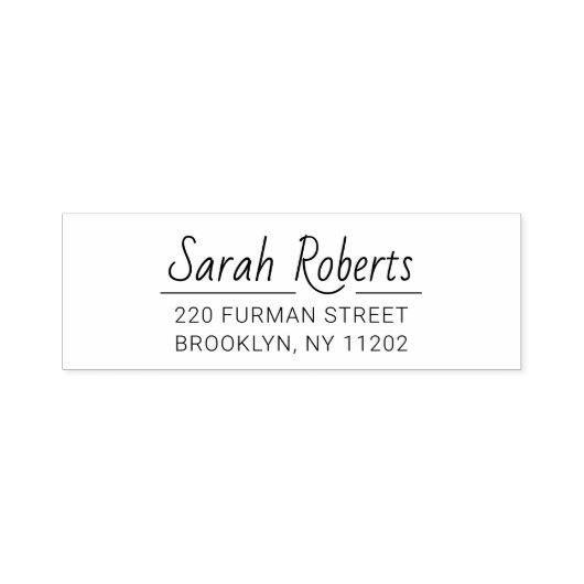 Minimal Custom Rücksendeadresse 03 . Permastempel (Design)