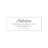 Minimal Custom Rücksendeadresse 04. Briefmarke Gummistempel (Prägung)