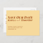 Minimal Custom Save the Date Wedding Postcard Ankündigungspostkarte (Vorne/Hinten)