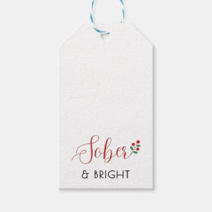 Minimal Custom Soberand Bright Weihnachten Geschenkanhänger