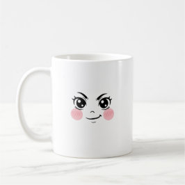 Minimal Cute Anime Face Mug Kaffeetasse