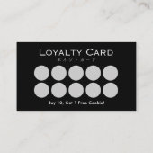 Minimal Cute Cake Logo Bakery Loyalty Rewards Visitenkarte (Rückseite)