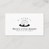 Minimal Cute Cake Logo Bakery Loyalty Rewards Visitenkarte (Vorderseite)