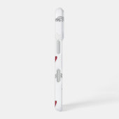 Minimal Cute Reindeer Christmas Pattern iPhone 16 Hülle (Rechte Seite)