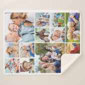 Minimal Cute Simple Unique 12 Photo Collage Sherpadecke (Vorderseite (Horizontal))