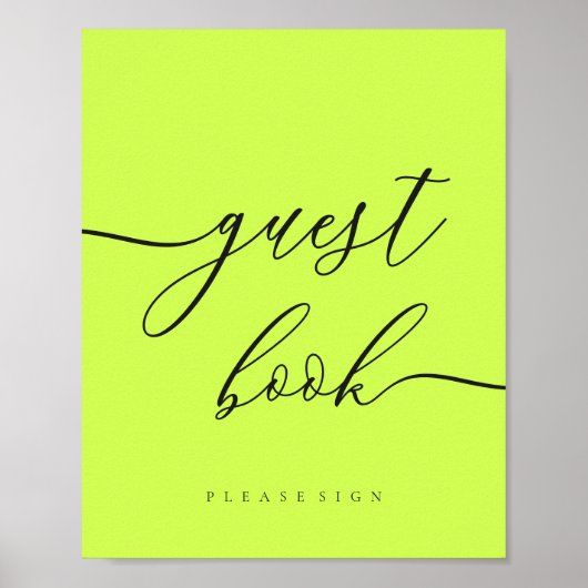 Minimal Cyber Lime Jet Black Feier Gast Poster (Vorne)