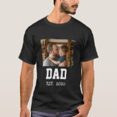 Minimal Dad Established Photo Father's Day Gift T-Shirt (Vorderseite)