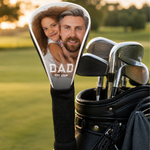 Minimal Dad Gegründetes Jahr Neuer Vater Foto Golf Headcover