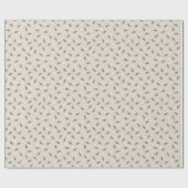 Minimal Daisy Sprig Rustikales Land Geschenkpapier (Flach)