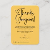 Minimal Dank großartigen Script-Kunde Vielen Dank Visitenkarte (Vorderseite)