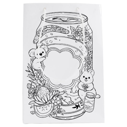 Minimal Dark Horror Eyes in the Darkness Mittlere Geschenktüte (Vorderseite)