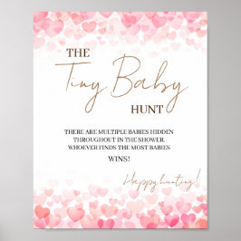 Minimal das winzige Baby Hunt Baby Shower Spiel ru Poster
