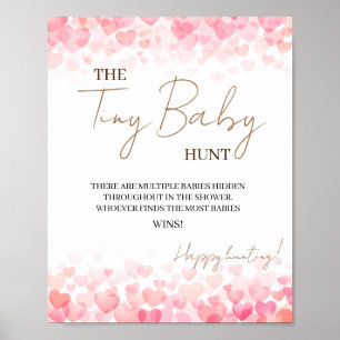 Minimal das winzige Baby Hunt Baby Shower Spiel ru Poster