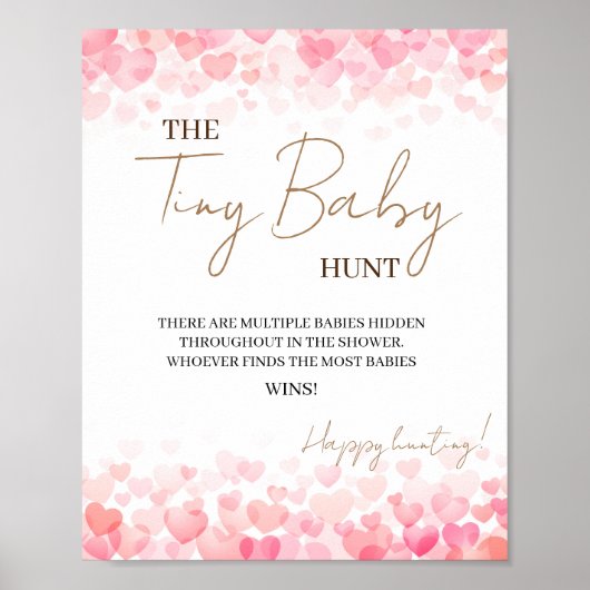 Minimal das winzige Baby Hunt Baby Shower Spiel ru Poster (Vorne)