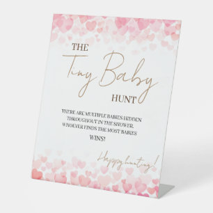 Minimal das winzige Baby Hunt Baby Shower Spiel ru Sockelschild