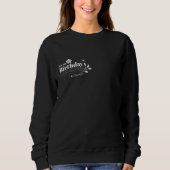 Minimal December Birthday Floral Black Typography Sweatshirt (Vorderseite)