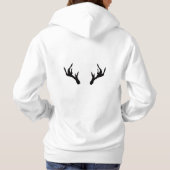 Minimal Deer Hoodie-Antlers Back design Hoodie (Rückseite)