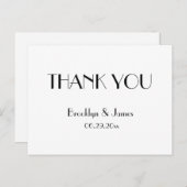 Minimal Deko White Wedding Vielen Dank Postkarten (Vorne/Hinten)