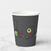 Minimal Delicate Ghoulish Funky Zombie Lovin' Pappbecher (Rückseite)