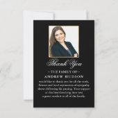 Minimal Delikate Beerdigung Foto Danke Karte (Vorderseite)