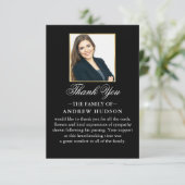 Minimal Delikate Beerdigung Foto Danke Karte (Stehend Vorderseite)