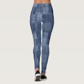 Minimal Denim Abstrakten Memphis-Patchwork Leggings (Rückseite)
