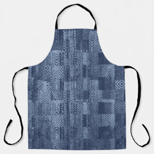 Minimal Denim Abstrakten Memphis-Patchwork Schürze