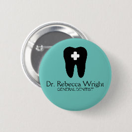 Minimal Dentist Logo Light Aquamarin Dental Office Button