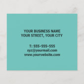 Minimal Dentist Logo Light Aquamarin Dental Office Flyer (Hinten)