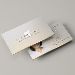 Minimal Dentist Zahnkosmetik Elegant Visitenkarte