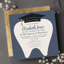 Minimal Dentistry School Tooth Graduation Party