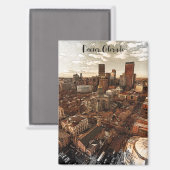 Minimal Denver Colorado Skyline Magnet (Vorderseite/Rückseite)