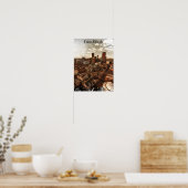 Minimal Denver Colorado Skyline Poster (Küche)