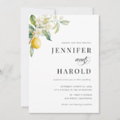 Minimal der Bläschen von Lemon Schlicht Einladung (Vorderseite)