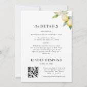 Minimal der Bläschen von Lemon Schlicht Einladung (Rückseite)