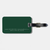 Minimal der Minimalistischen Elegant dunkelgrün Gepäckanhänger (Rückseite horizontal)