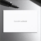 Minimal der Minimalistischen Elegant White Visitenkarte