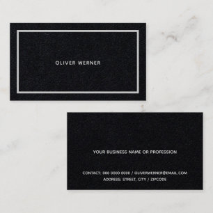 Minimal des Minimalistischen Schwarzpapiers Visitenkarte