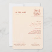 Minimal Desert Fiesta | Bachelorette Weekend Einladung (Rückseite)