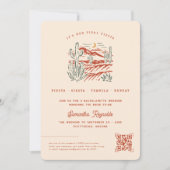 Minimal Desert Fiesta | Bachelorette Weekend Einladung (Vorderseite)