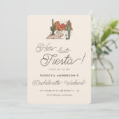 Minimal Desert Fiesta Bachelorette Wochenende Einladung (Stehend Vorderseite)